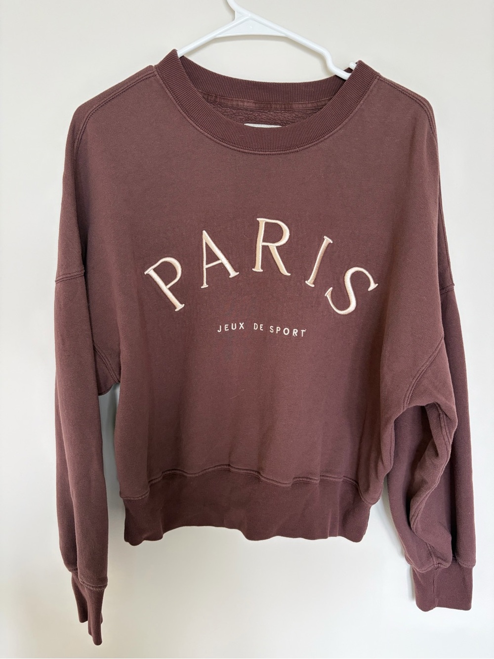 Abercrombie & Fitch Paris Crewneck Sweatshirt in Mauve Brown